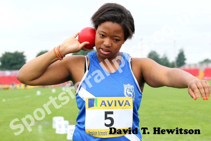 Danielle Opara wins the Senior Girls Shot.